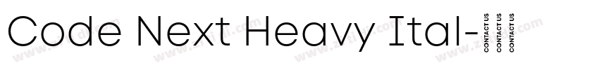 Code Next Heavy Ital字体转换